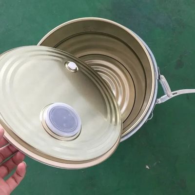গোলাকার খাদ্য নিরাপদ ধাতু বালতি 5 গ্যালন 0.28-0.42mm