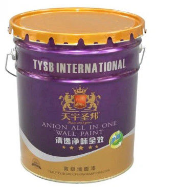 গভীরভাবে কোঁকড়ানো lids 0.32-0.42mm সঙ্গে 20L মেটাল কালি বালতি