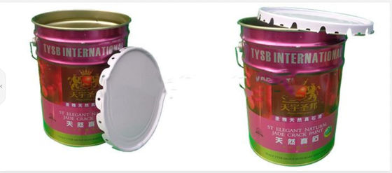গভীরভাবে কোঁকড়ানো lids 0.32-0.42mm সঙ্গে 20L মেটাল কালি বালতি