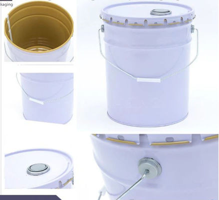 ধাতব পেইন্ট বালতি ঢাকনা সহ পাউডার লেপ 5l ক্ষমতা